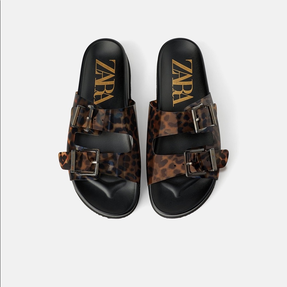 Zara tortoiseshell slides